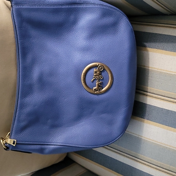 Coach Blue Hobo Bag - Picture 1 of 4